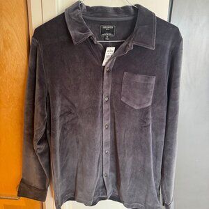 Todd Snyder Velour Tavern Polo in Railings Gray - SZ Medium
